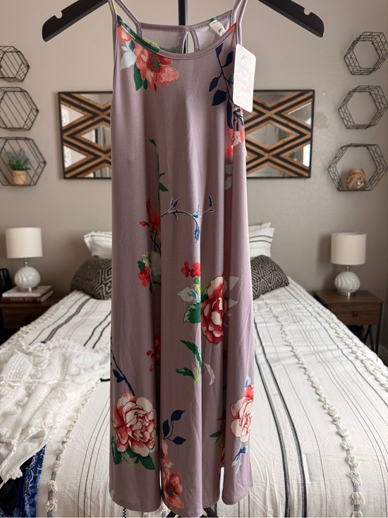 mts Dresses & Skirts - Sleeveless and Flowy Lavender Floral Maxi Dress